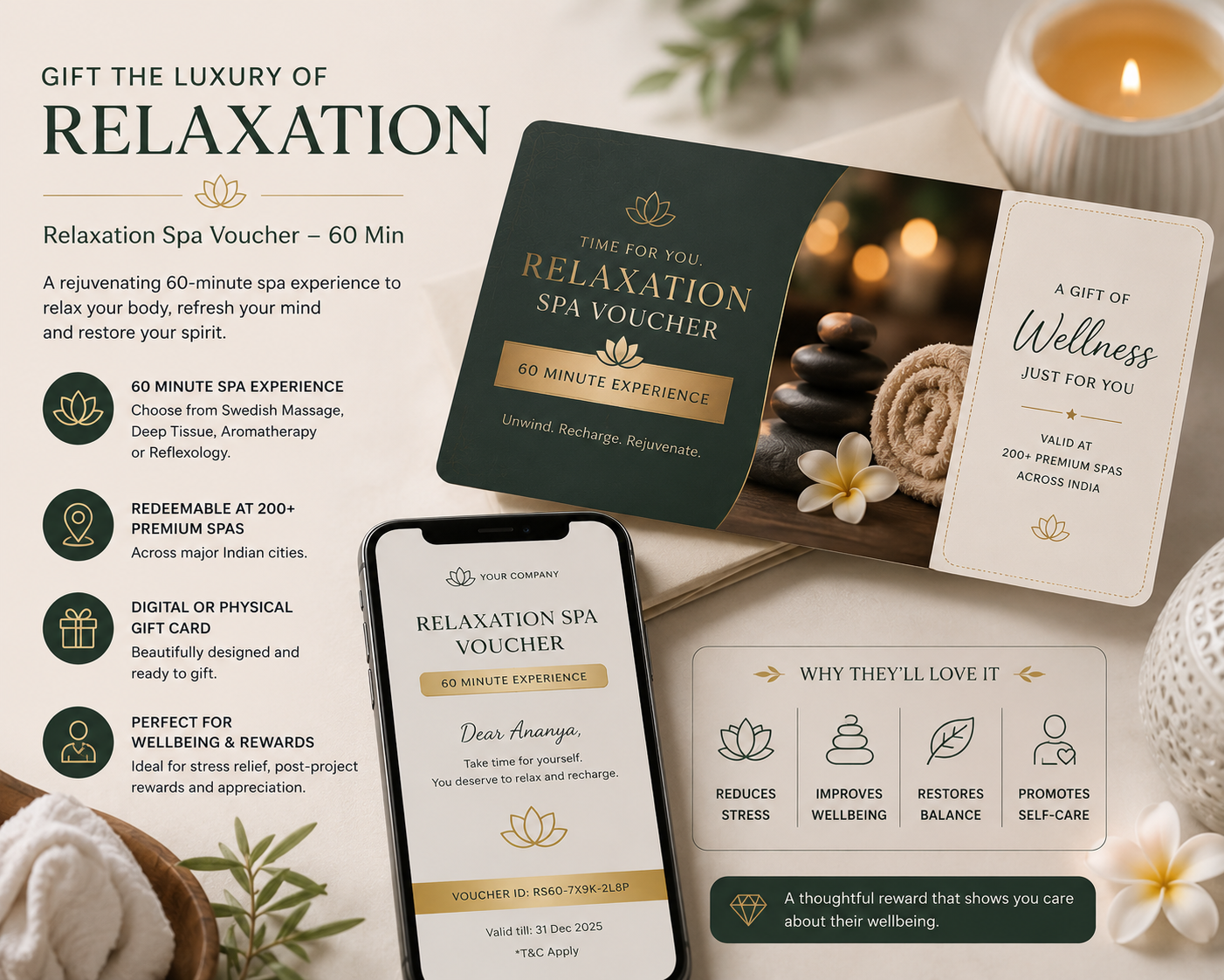Relaxation Spa Voucher — 60 Min